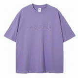 Purple t-shirt with 'PAS JALOU' text on a white background