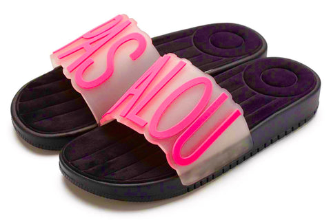 Pas Jalou Neon Pink Slides