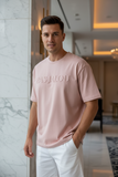 Peach Embossed Pas Jalou Tee