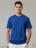 Royal Blue  Embossed Pas Jalou Tee