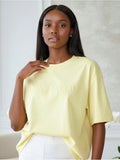 Yellow Embossed Pas Jalou Tee