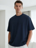 Dark Blue  Embossed  Pas Jalou Tee