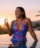 Pink Nichole Sequin Monokini
