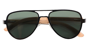 Eco-conscious fashion: wooden sunglasses with UV400 protection and bamboo case