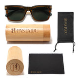 New collection of UV400 wooden sunglasses packaged with bamboo case