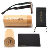 New collection of UV400 wooden sunglasses packaged with bamboo case