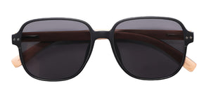 Sustainable fashion accessory: wooden sunglasses with a bamboo case