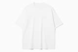 White t-shirt with embossed "PAS JALOU" text.