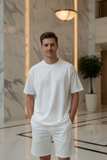 White Embossed Pas Jalou Tee